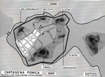 Plano de la Cartagena Púnica